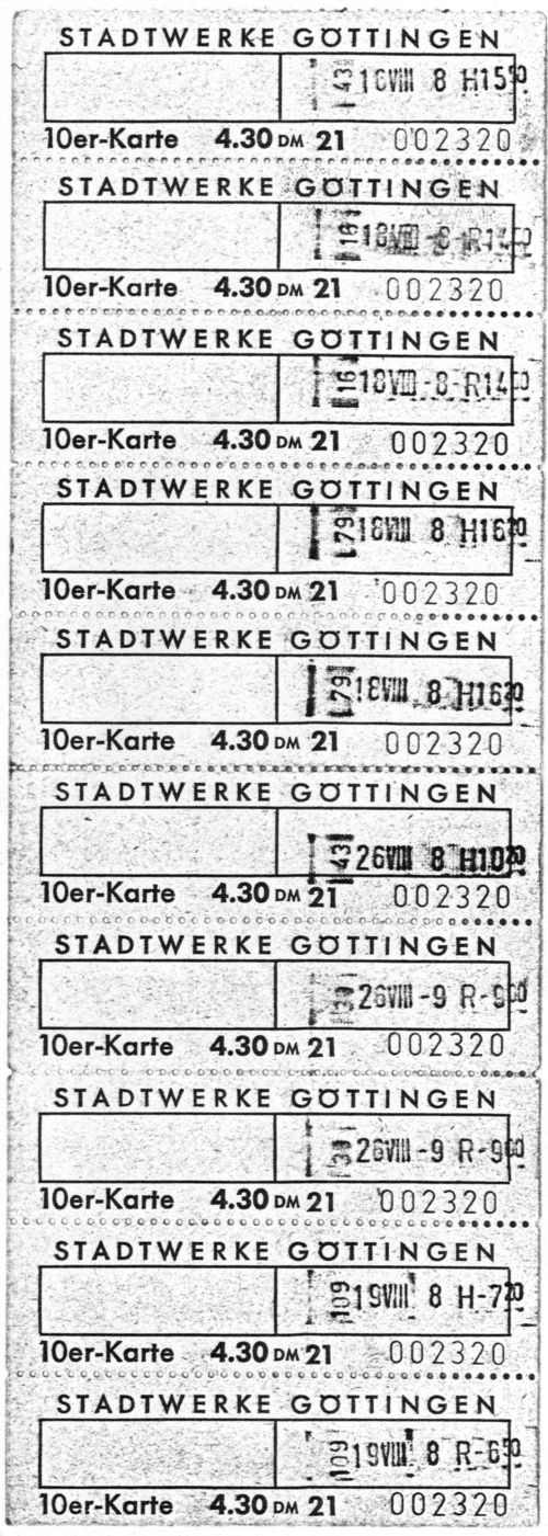 10 er Karte 4 Mark 30 pfg